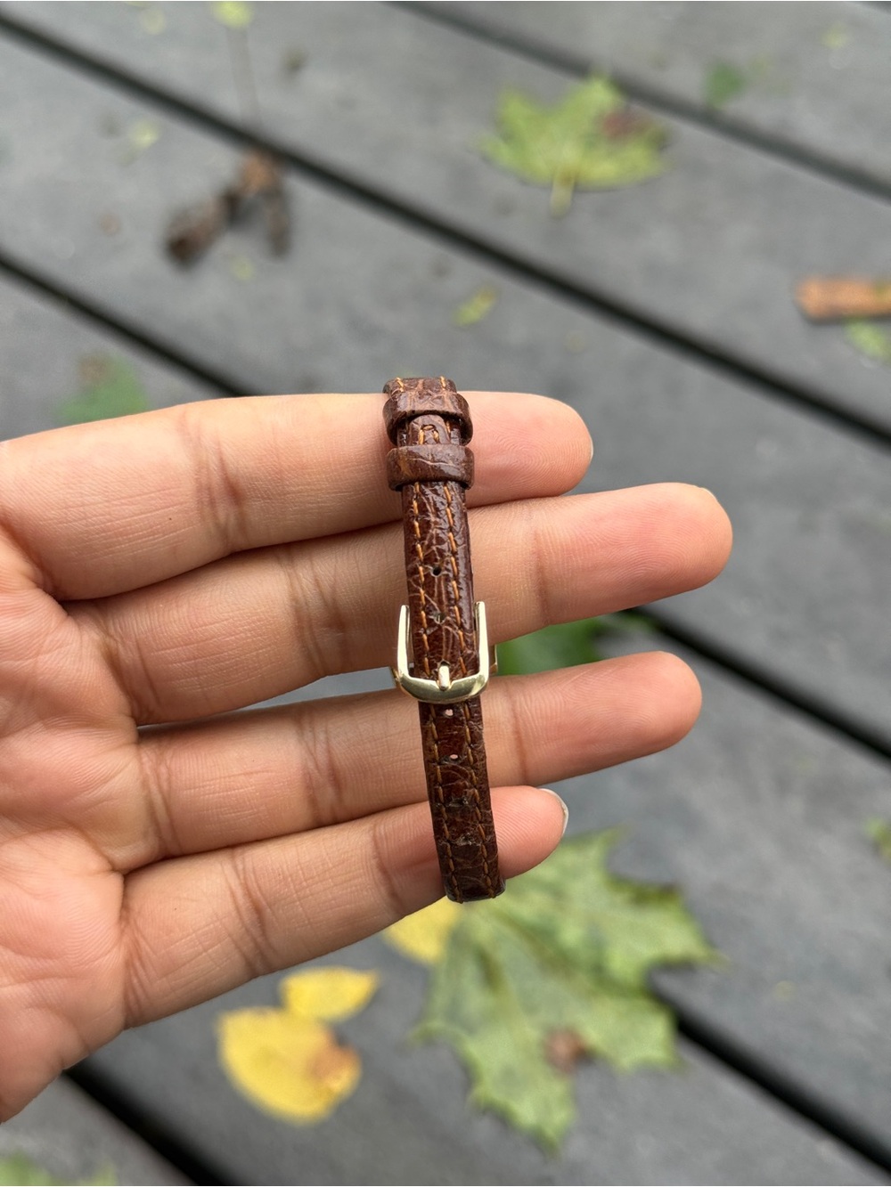 Citizen vintage Women's Gold Case Watch with Brown Leather Strap - Picture 6 of 7
